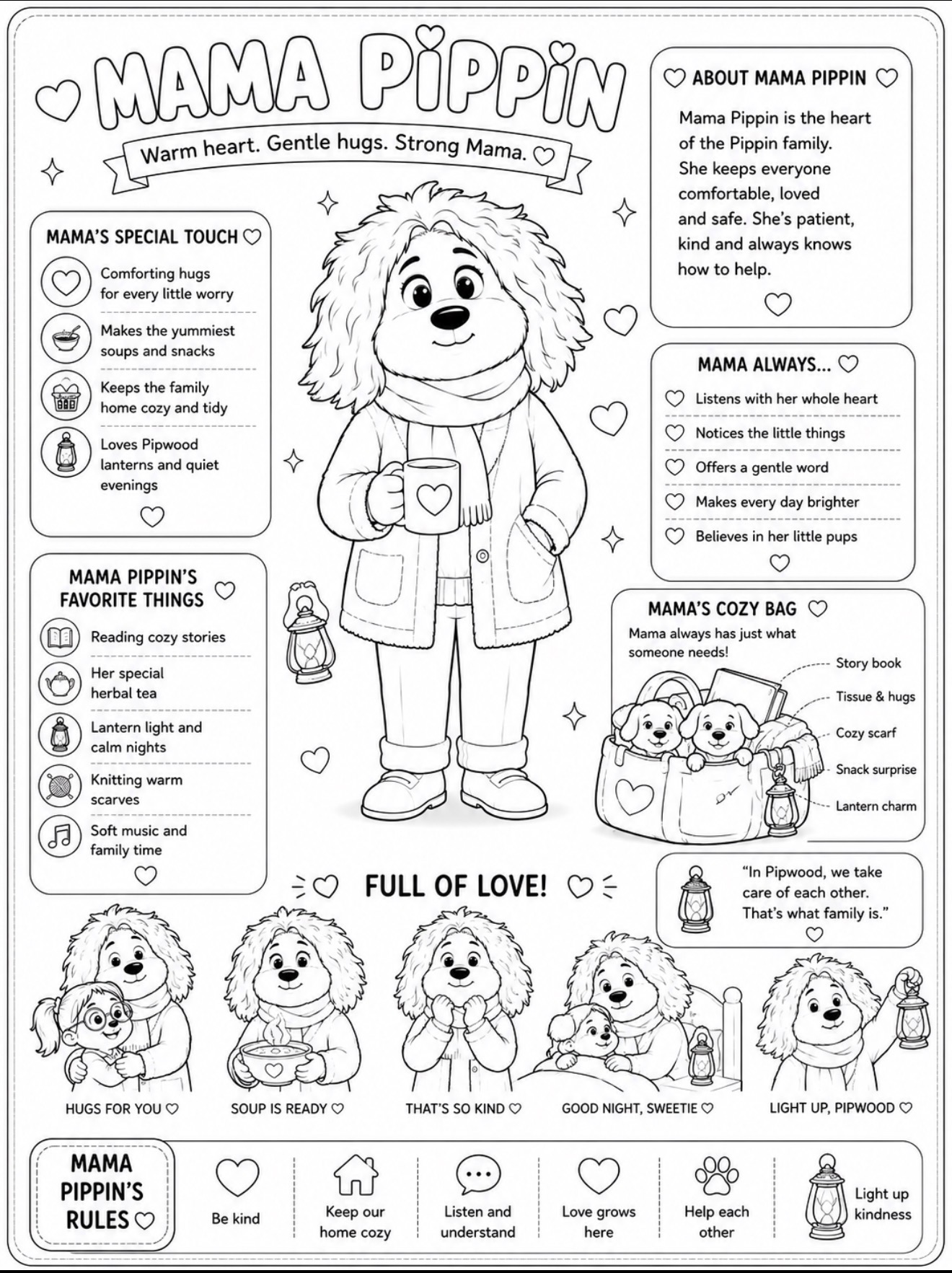 Mama Pippin coloring page preview